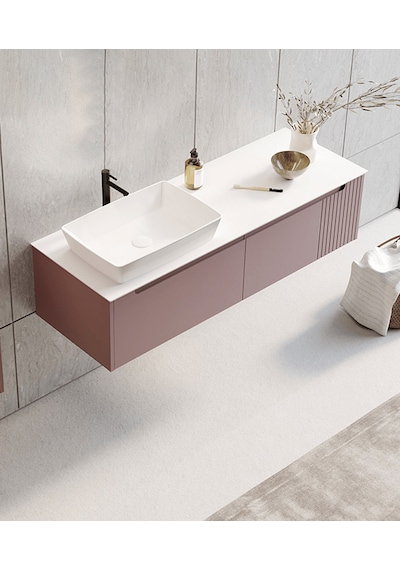 Orka Bıella 140 Alt Modül + Lavabo Mat Pudra Diğer Orka Bıella 140 Alt Modül + Lavabo Mat Pudra Diğer