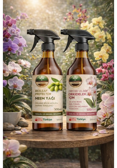 Orkide Bitki Besini Ve Neem Yağı İkili Bakım Seti 2 L - 1 L - 1 L - 500 ML