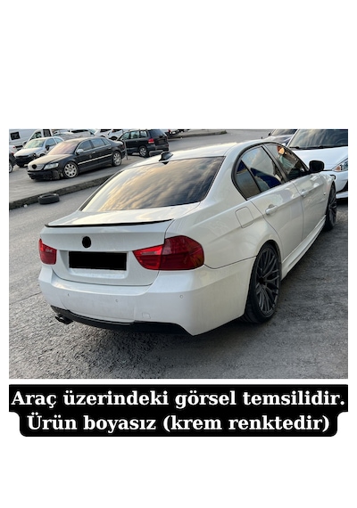 Bmw E90 Spoiler Bagaj Üstü İnce Spoyler Spoyler Boyasız Plastik