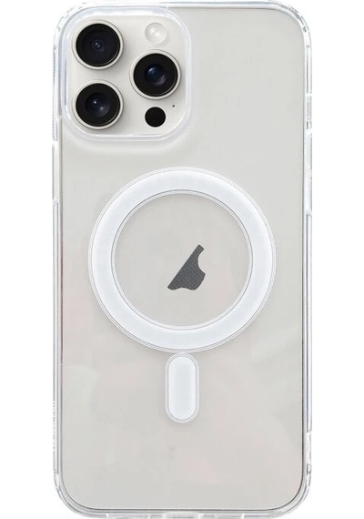 Ally İphone 15 Pro Magsafe Uyumlu Manyetik Şeffaf Silikon Kılıf- 5775