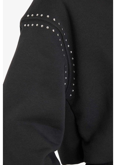 Defacto Oversize Geniş Kalıp Bisiklet Yaka Kalın Kumaş Sweatshirt G7372ax25cwar191 Antrasit-ar191