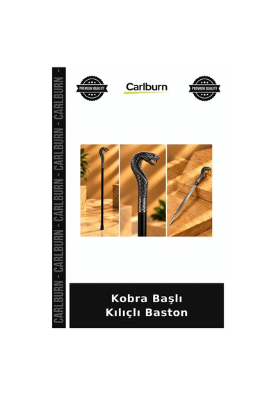 Premium Kobra Başlı Kılıçlı Baston Aksesuar Tasarım Giriş