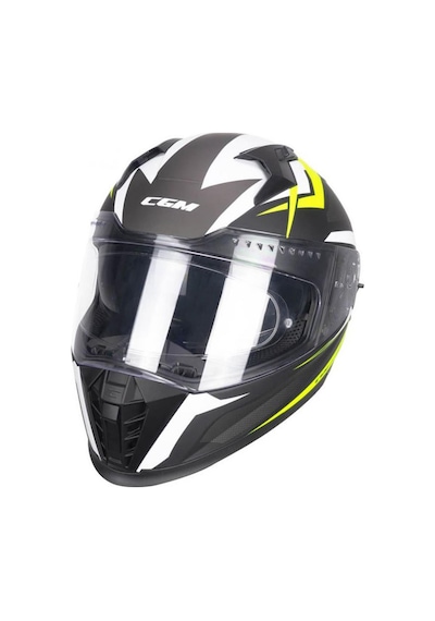 Cgm 311G Blast Sport Kapalı Kask Mat Siyah Sarı