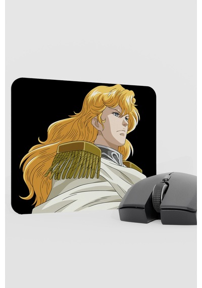 Ginga Eiyuu Densetsu Anime V1 - 22x18 Gaming Kauçuk Kaymaz Taban Mouse Pad Fare Altlığı
