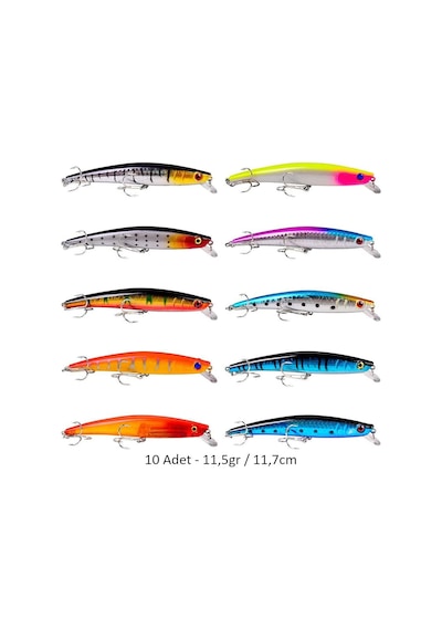 Valkyrie 59 Adet Karışık Minnow Crankbait Swimbait Rapala Sahte Yem Olta Seti Balık İğnesi