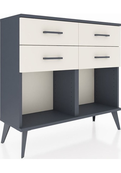Arges Şifonyer 4 Çekmeceli 88x30x80 Antrasit-antrasit/aytaşı Antrasit/aytaşı Arges Şifonyer 4 Çekmeceli 88x30x80 Antrasit-antrasit/aytaşı Antrasit/aytaşı