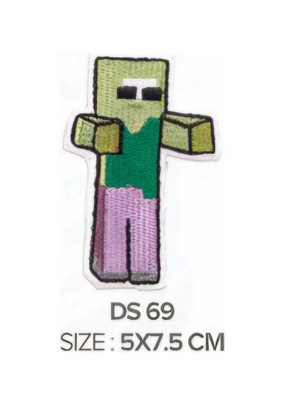 Ütü İle Yapışan Arma Patch-yama Mınecraft Zombıe 5x7,5cm 1 Adet - 838563775