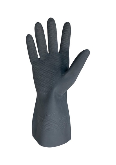 Juba 921 Latex Kaplama Kimyasal Dirençli İş Güvenliği Eldiveni Siyah