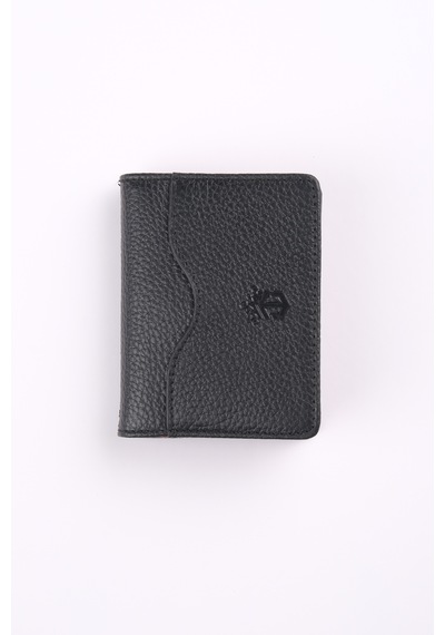Ancora Leather Hakiki Deri Kartlık-26207 Siyah - Kırmızı