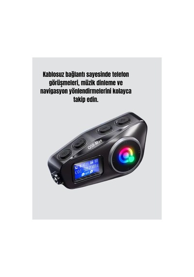 Lcd Ekranlı Kask Kulaklığı Fm Ra Sd K Girişli