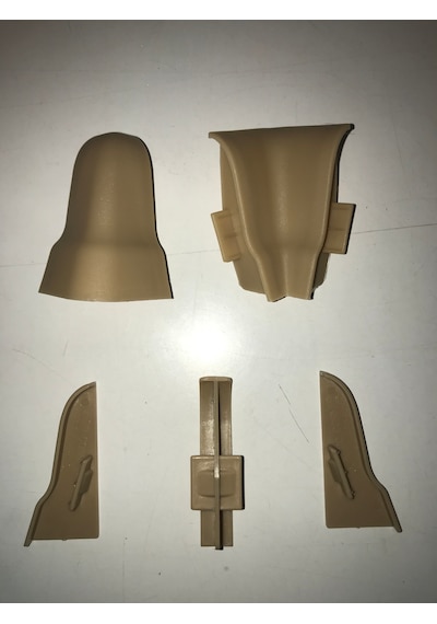 Laminat Parke Süpürgelik Köşe Bağlantı Elemanı 6 CM Beyaz  Renk