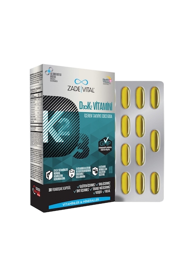 Zade Vital D3+k2 Vitamin Blister Kapsül 30