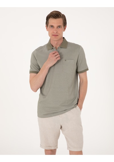 Pierre Cardin Erkek Haki Tişört 50306862-vr027 Haki