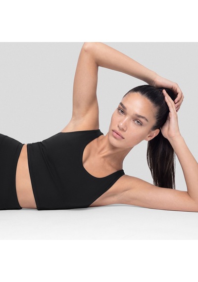 Qua Home Q Active Kadın Kalın Askılı Bra Siyah Beyaz