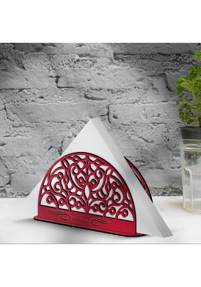 Kişiye Özel Ahşap Peçetelik - Model 5-2