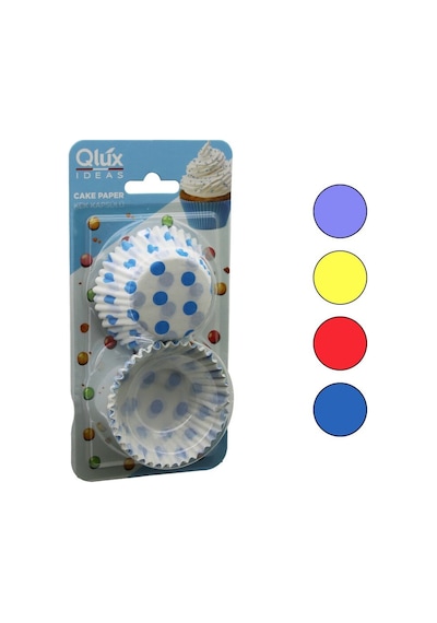Qlux L-00169 Kek Kapsülü Kağıt Browni Kartela Büyük Yuvarlak Diğer