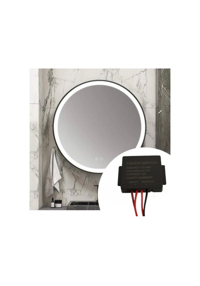 12 Volt 3 Amper Dokunmatik Touch Ayna Arkası Sensör Siyah Ayna Lambası Banyo Aynası Mobilya Sensörü