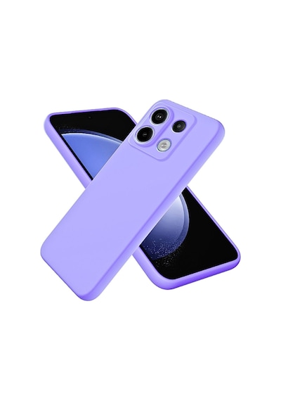 Redmi Note 13 Pro 5g Uyumlu Silikon Kılıf - Kamera Korumalı Esnek Pastel Renk Kapak - Lila