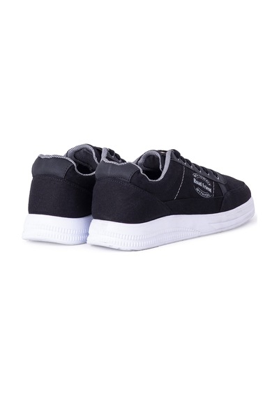Ghattix Erkek Keten Sneaker Yazlık Mevsimlik Ayakkabı Siyah Siyah Siyah Siyah