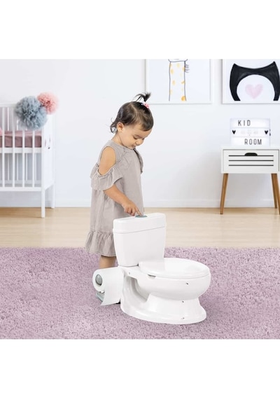 Dolu Beyaz Eğitici Bebek Tuvalet Lazımlık Beyaz