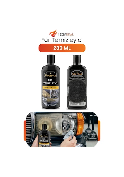 Far Temizleyici 230 Ml Far Parlatıcı Sararma Giderici Çizik Giderme Oto Bakım