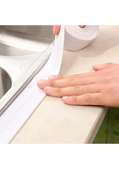 Banyo Duşakabin Küvet Mutfak Lavabo Tezgah Sızdırmaz Su Geçirmez Kenar Bandı 38 MM x 3.2 M