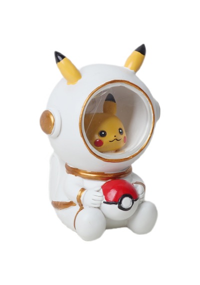 Pokemon Go Astronot Pikachu Gece Lambası Biblo Dekoratif Ürün Ev Ofis Yeni Yıl Doğum Günü Hediyesi 15 Cm