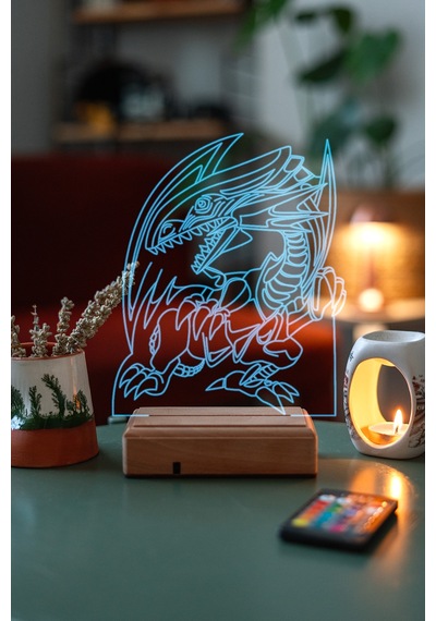 Blue Eyes White Dragon - Yu-gi-oh Mavi Gözlü Beyaz Ejder 16 Renk Kumandalı