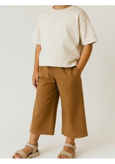 R.g Kız Çocuk Pamuklu Basic Crop T-shirt-15860 Beyaz R.g Kız Çocuk Pamuklu Basic Crop T-shirt-15860 Beyaz