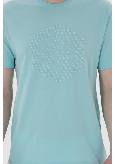 U.S. Polo Assn. Erkek Regular Fit Bisiklet Yaka Aqua Tişört 50300382-VR007