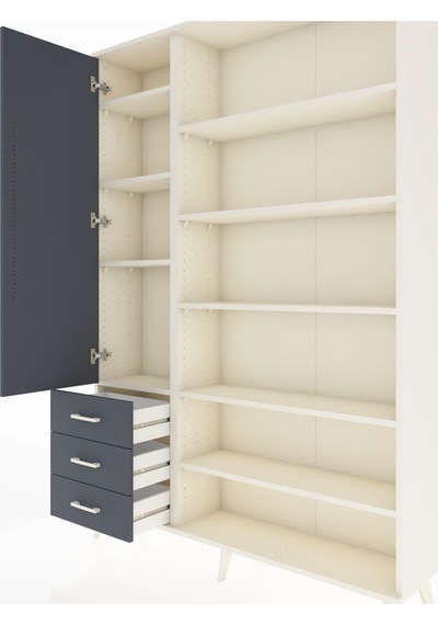 Arges Dolap 9 Raflı 3 Çekmeceli 3 Kapaklı 132x30x195 Aytaşı-antrasit/antrasit Antrasıt/antrasıt Arges Dolap 9 Raflı 3 Çekmeceli 3 Kapaklı 132x30x195 Aytaşı-antrasit/antrasit Antrasıt/antrasıt