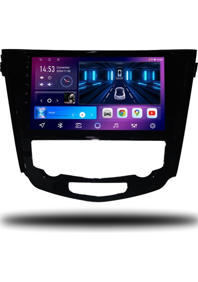 Caros Nissan Qashqai 2014-2021 Dijital Klima Uyumlu Android Multimedya 4gb Ram 128gb Hafıza 10"