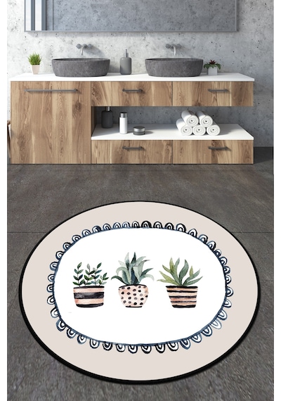 Guipure Çap Banyo Halısı Djt 80x80 cm, Banyo Halısı , Banyo paspası yıkanabilir
