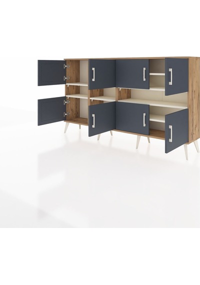Arges Konsol 8 Raflı 8 Kapaklı 176x30x99 Çam-antrasit/aytaşı Antrasıt/aytası - Atlas Çam Arges Konsol 8 Raflı 8 Kapaklı 176x30x99 Çam-antrasit/aytaşı Antrasıt/aytası - Atlas Çam