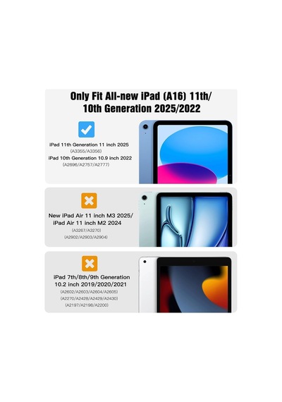 Apple iPad Uyumlu  A16 10. Nesil 2022/2025 Uyumlu Bluetooth Türkçe Q Klavyeli Kılıfı Tablet Değildir