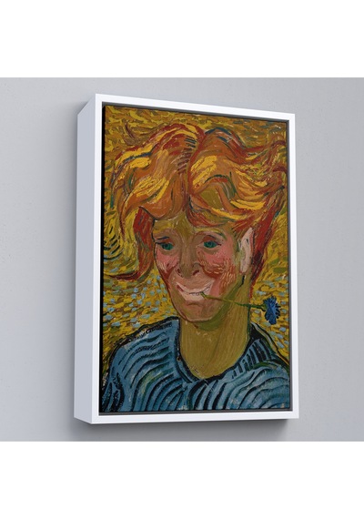 Çerçeveli Vincent Van Gogh - Mavi Kantaronlu Delikanlı Tablo - Young St. John's Wort-7477