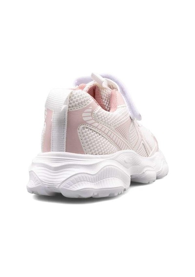 Çocuk Günlük Yumuşak Rahat Taban Cırt Bantlı Spor Ayakkabı Sneaker Ekru Pudra