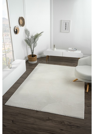 Mariesse Home Versay Koleksiyonu Modern Dokuma Halı Salon Oturma Odası Koridor Halısı 0673a Krem