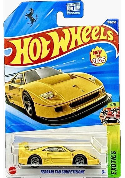 Ferrari F40 Competizione 198/250 Exotics 4/5 Yellow - Yurt Dışı Uzun Kart Sarı