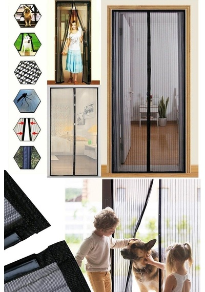 Beyaz Pratik Manyetik Mıknatıslı Kapı Sinekliği Tülü 90 X 210 Cm 90 X 210 Mıknatıslı Tül Tül