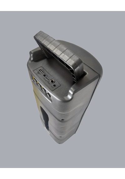Bluetooth Işıklı Hoparlör - 2x5w Güç Usb + Tf Kart + Fm Radyo Siyah Renk Kopya