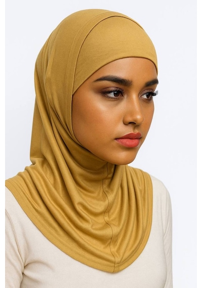 Aldaıyr Hijab 2 Parça Likra Kumaş Altın