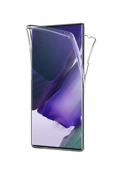 Teknomoda Samsung Galaxy Uyumlu Note 20 ULTRA 360 Kılıf Şeffaf Ön Arka Silikon