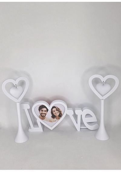Romantik Masa Dekoru Sevgililer Günü -beyaz - Yemek Masası Dekoru-hediyelik