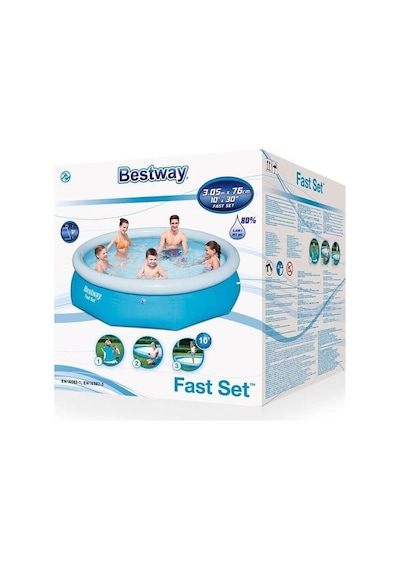 Bestway 57266 Büyük Şişme Havuz 305x76cm Çok Renkli