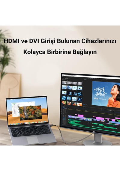 Veggieg Dvı 24+1 To Hdmı 2k Dönüştürücü Monitör Kablosu 2 Metre