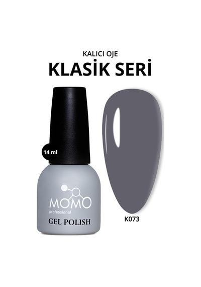 Momo Professional Kalıcı Oje K073 Koyu Gri 14 Ml