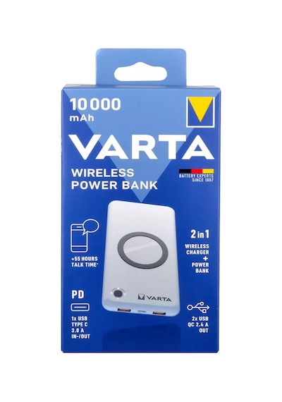 Varta 57913 Wireless Power Bank 10000 mAh Çok Renkli