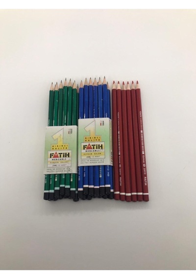 Fatih 24lü Kurşun Kalem - 6 Adet Kırmızı Kurşun Kalem Nocolor