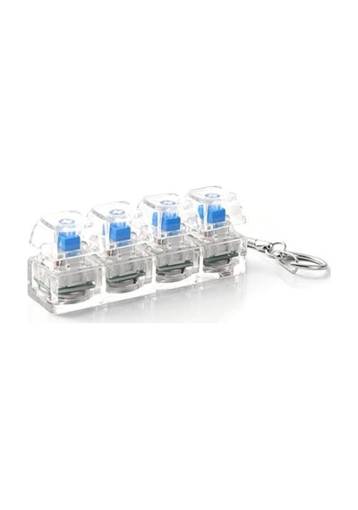 Rgb Klavye Fidget Oyuncak Anahtarlık, 4 Düğmeli Ve Renkli Led Işıklı, Stres Giderme, Evde Odaklanma Ve Eğlence İçin Taşınabilir Abs Clicker, Ofis, Şeffaf Beyaz